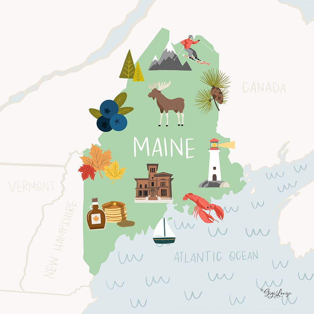 Maine art print by Gigi Louise for $57.95 CAD