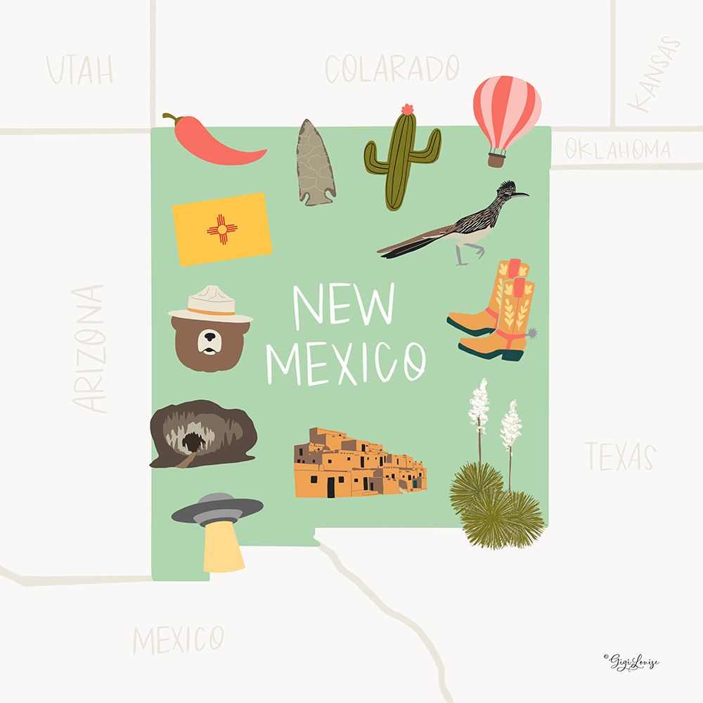 New Mexico art print by Gigi Louise for $57.95 CAD