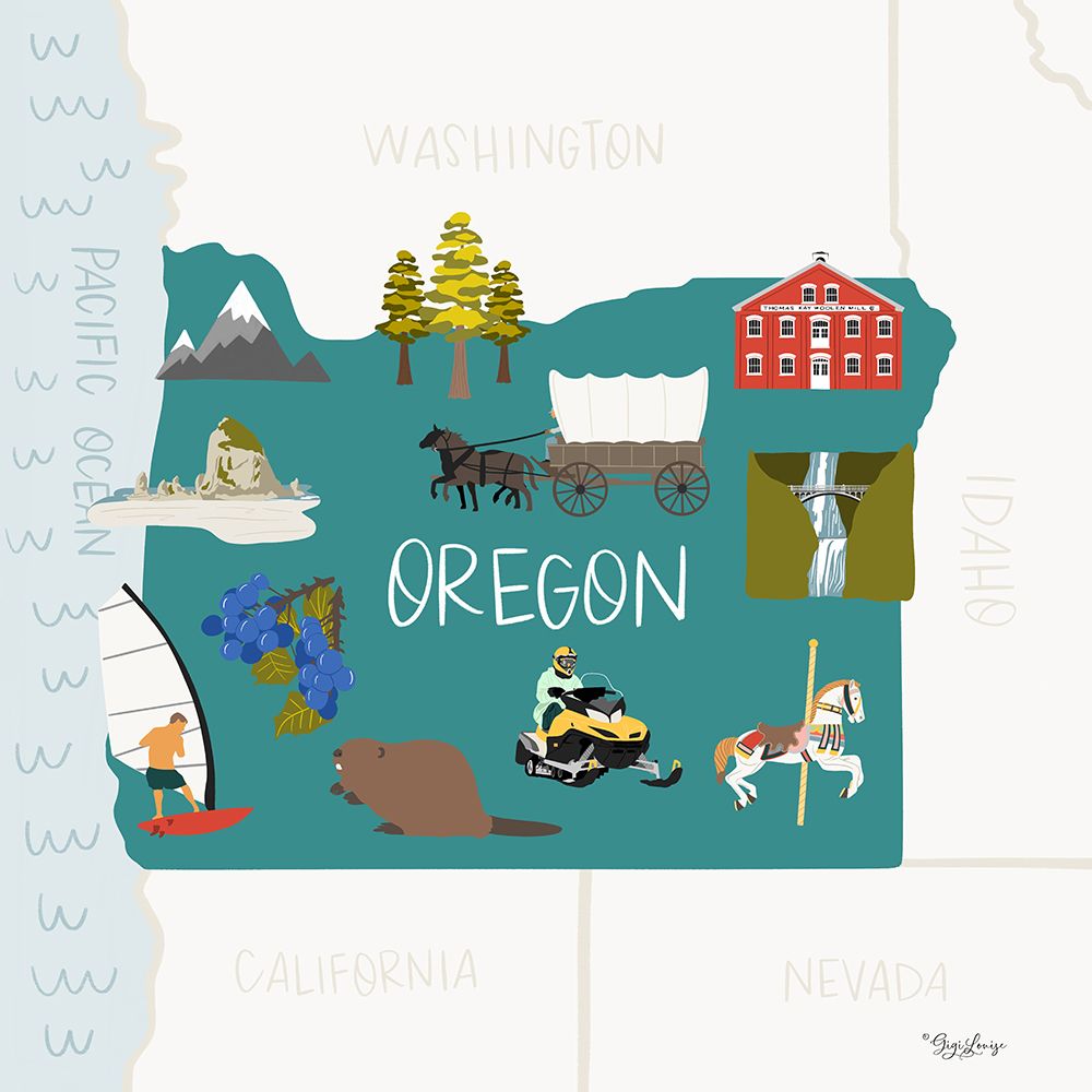 Oregon art print by Gigi Louise for $57.95 CAD