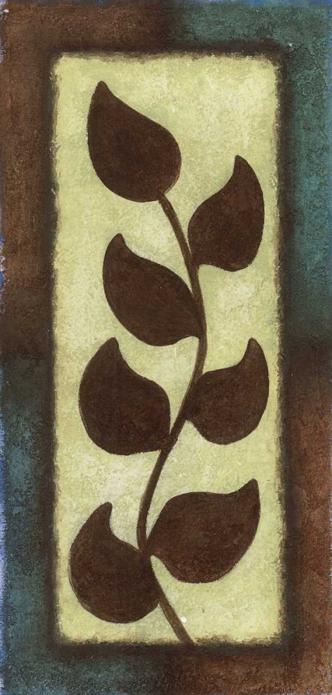 Blue and Brown Leaves Tall - Right art print by Kristin Emery for $57.95 CAD