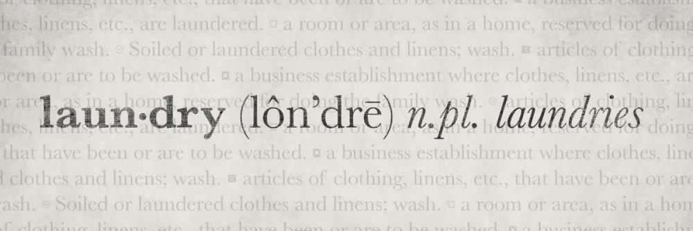 Definitions - Laundry II art print by Kristin Emery for $57.95 CAD