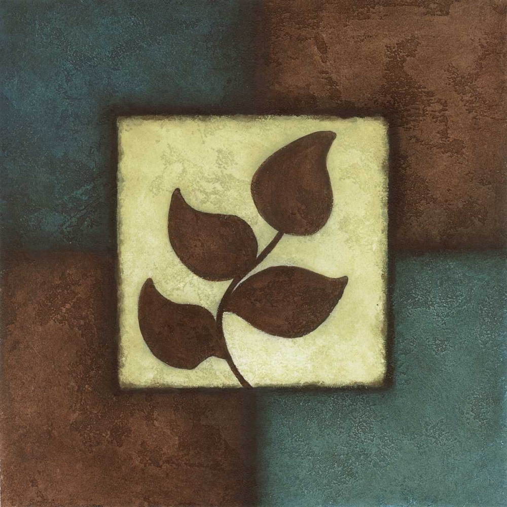 Blue Brown Green Leaves II art print by Kristin Emery for $57.95 CAD