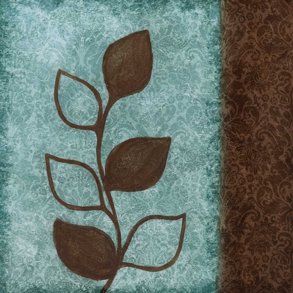 Brown Leaves Square - Right art print by Kristin Emery for $57.95 CAD