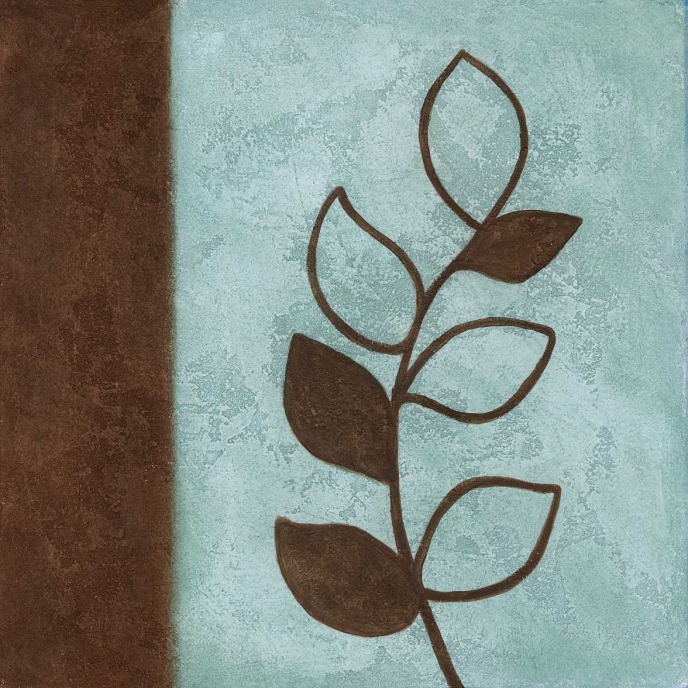 Brown Leaves Square - Left art print by Kristin Emery for $57.95 CAD