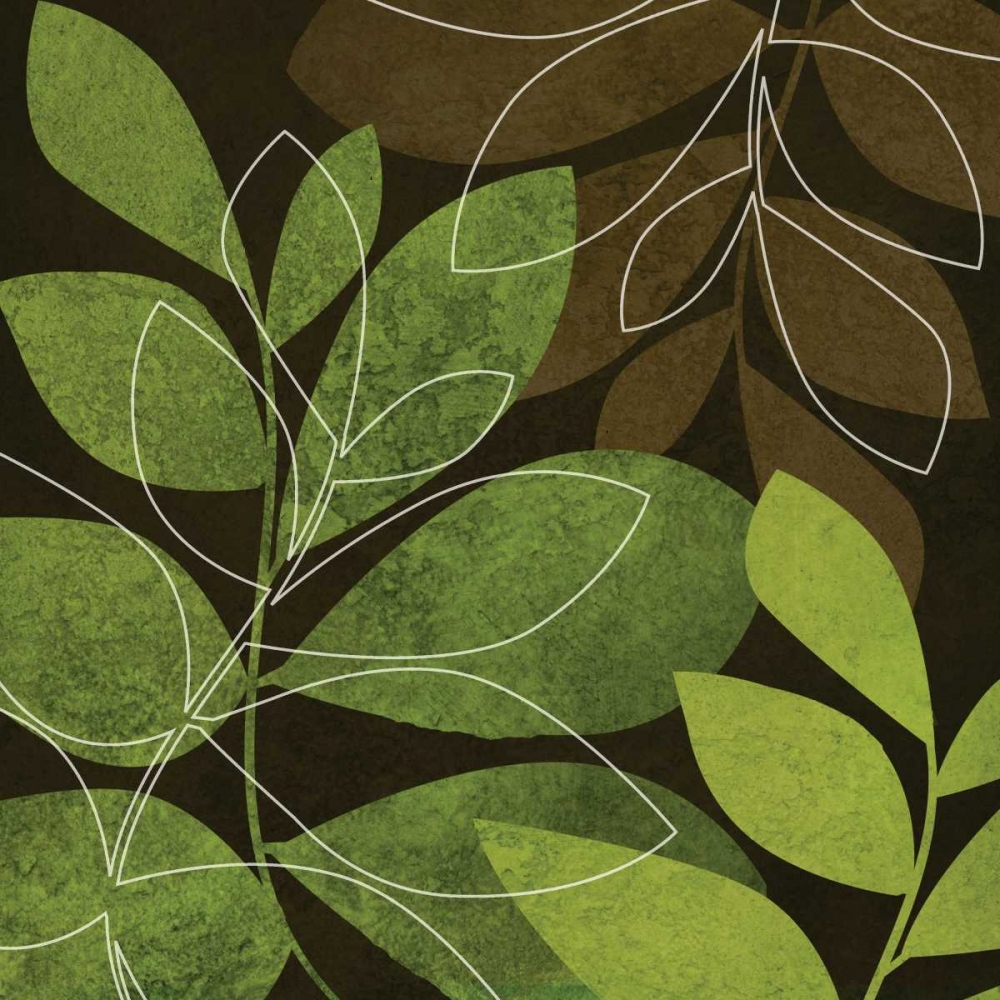 Green and Brown Leaves II art print by Kristin Emery for $57.95 CAD