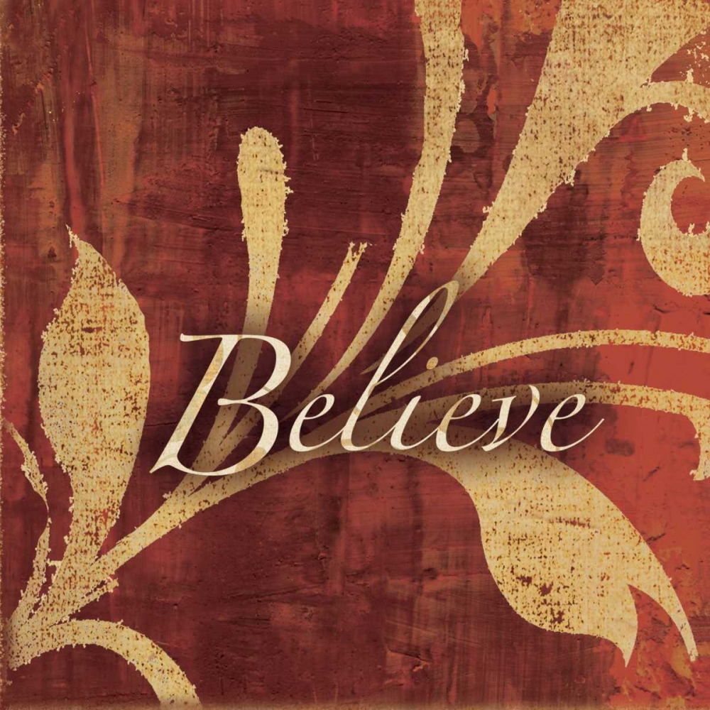 Red Gold Believe art print by Kristin Emery for $57.95 CAD
