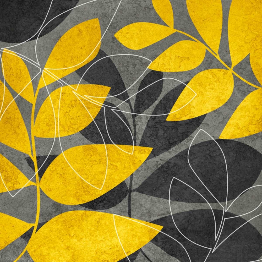 Gray and Gold Leaves I art print by Kristin Emery for $57.95 CAD