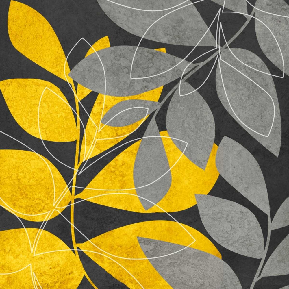 Gray and Gold Leaves II art print by Kristin Emery for $57.95 CAD