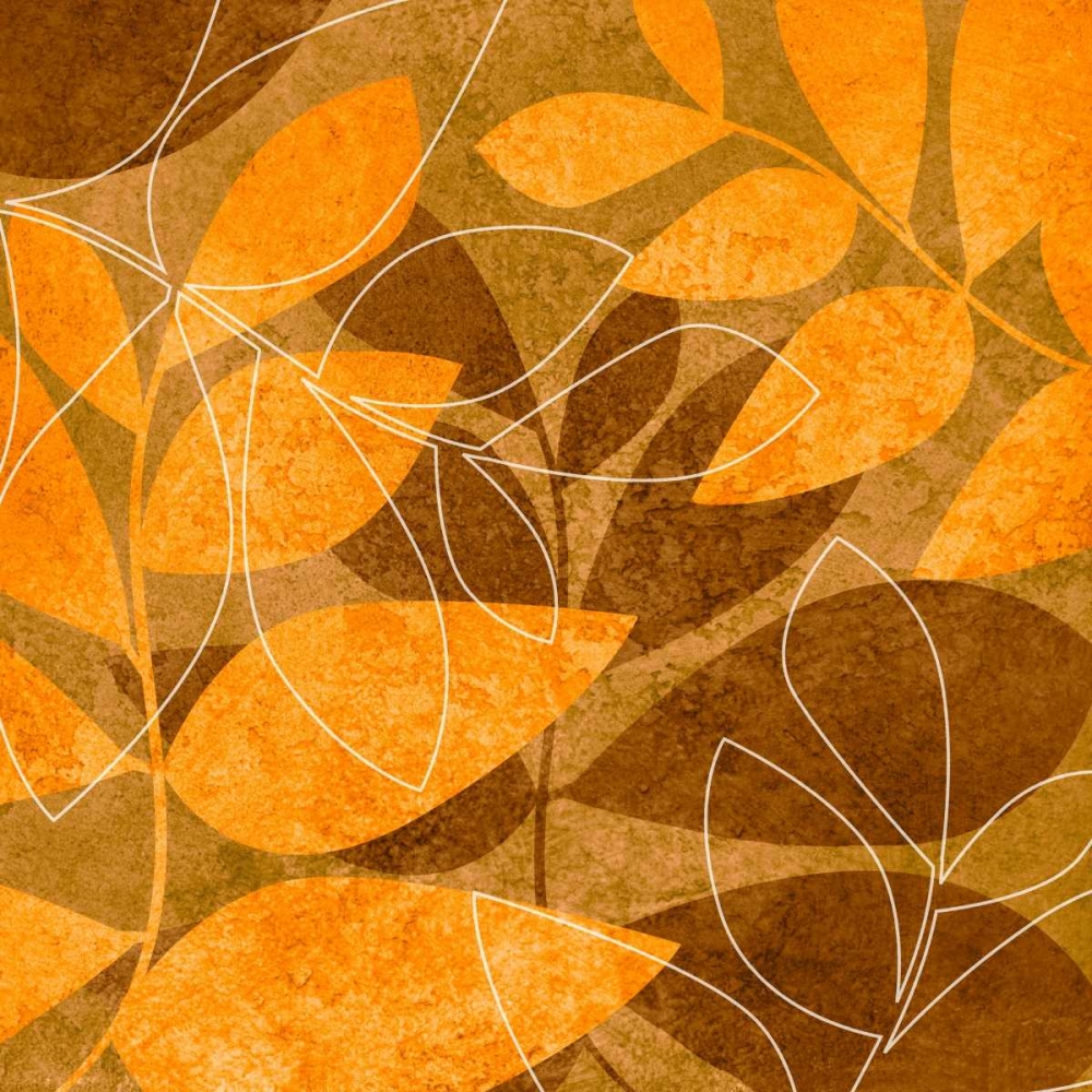 Orange Leaves I art print by Kristin Emery for $57.95 CAD