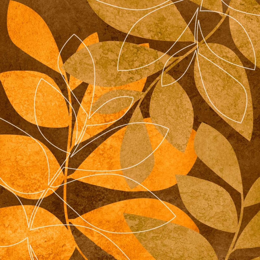 Orange Leaves II art print by Kristin Emery for $57.95 CAD