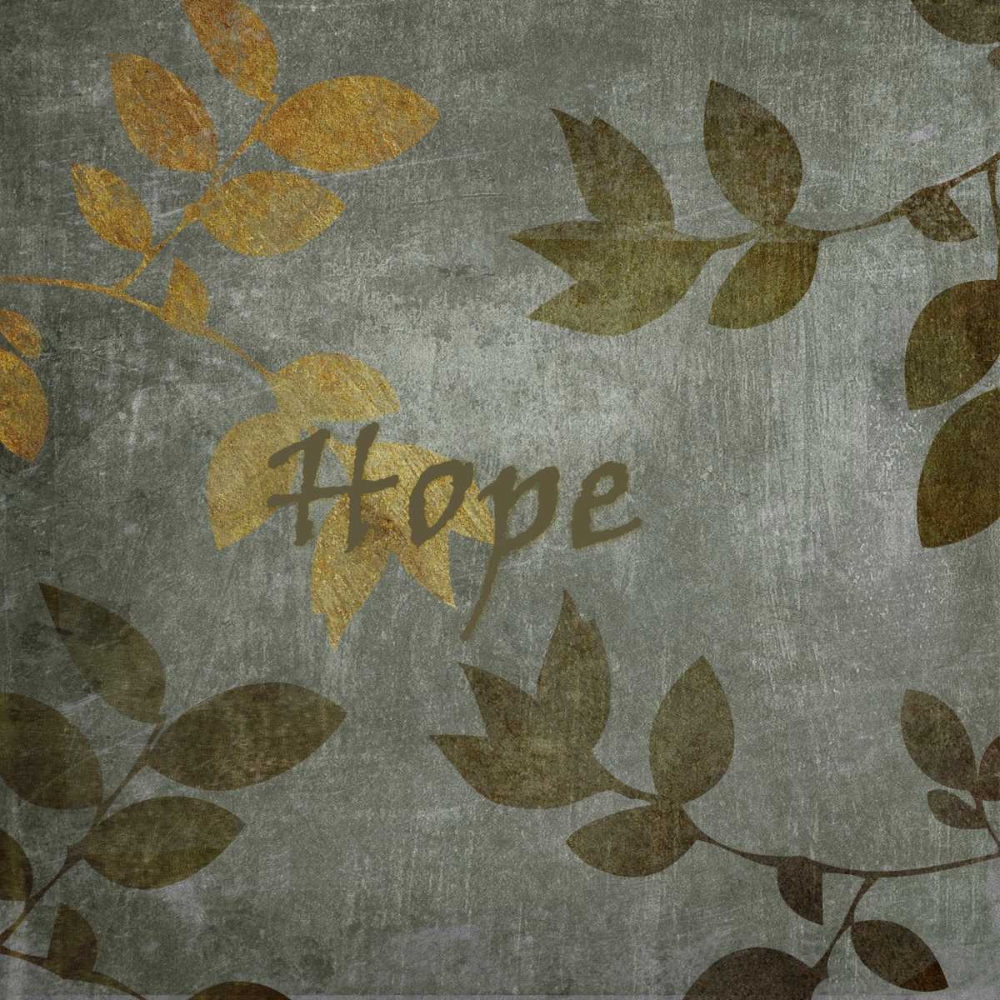 Green and Brown Leaves Hope art print by Kristin Emery for $57.95 CAD