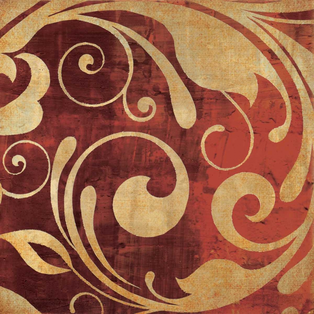 Red Gold Swirl art print by Kristin Emery for $57.95 CAD