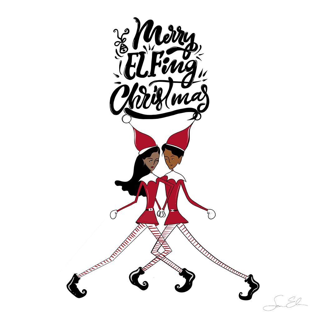 Merry Elfing Christmas art print by Sara Elizabeth for $57.95 CAD