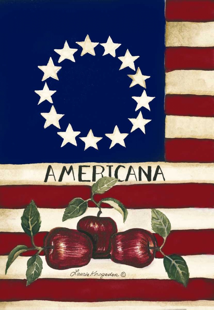 Apples USA art print by Laurie Korsgaden for $57.95 CAD