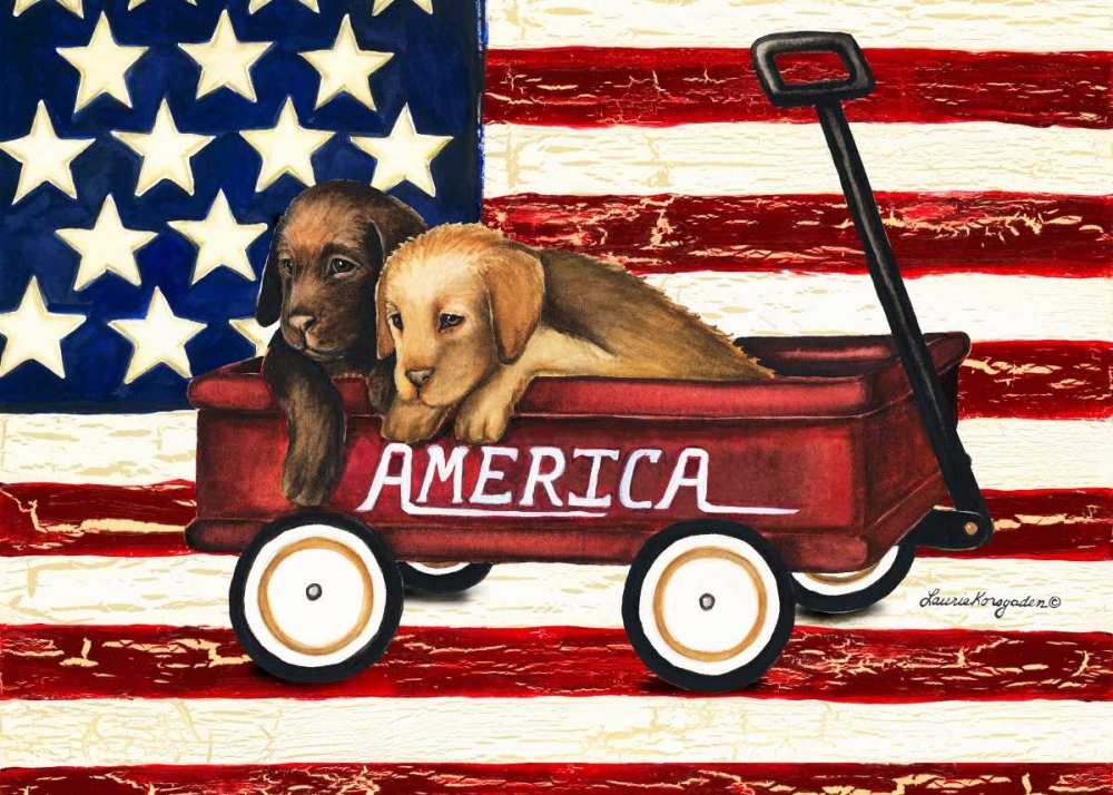 America Friends art print by Laurie Korsgaden for $57.95 CAD