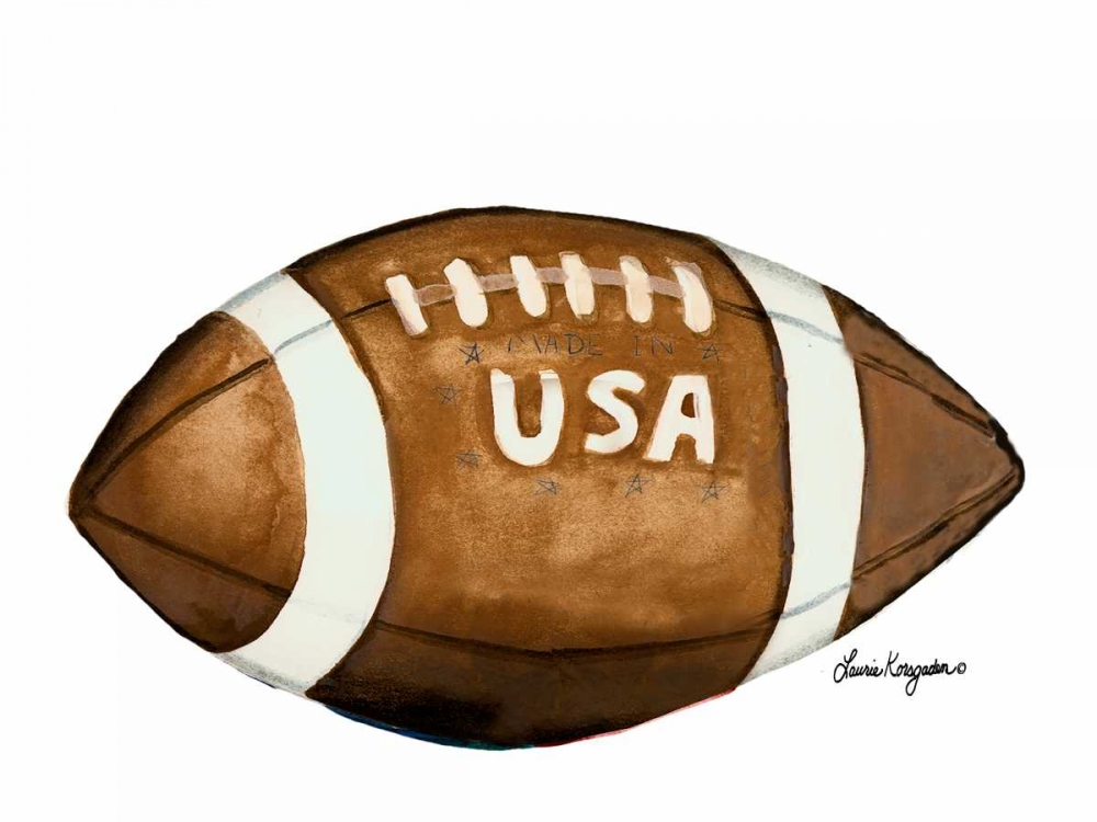 USA Football art print by Laurie Korsgaden for $57.95 CAD