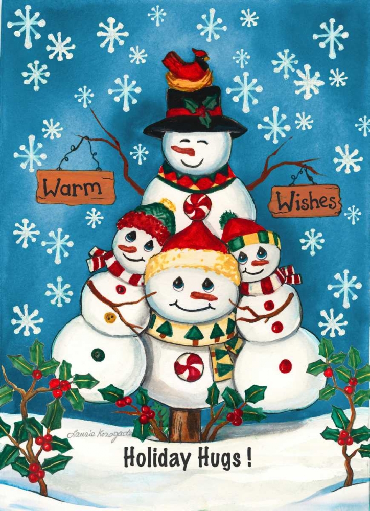 Holiday Hugs art print by Laurie Korsgaden for $57.95 CAD
