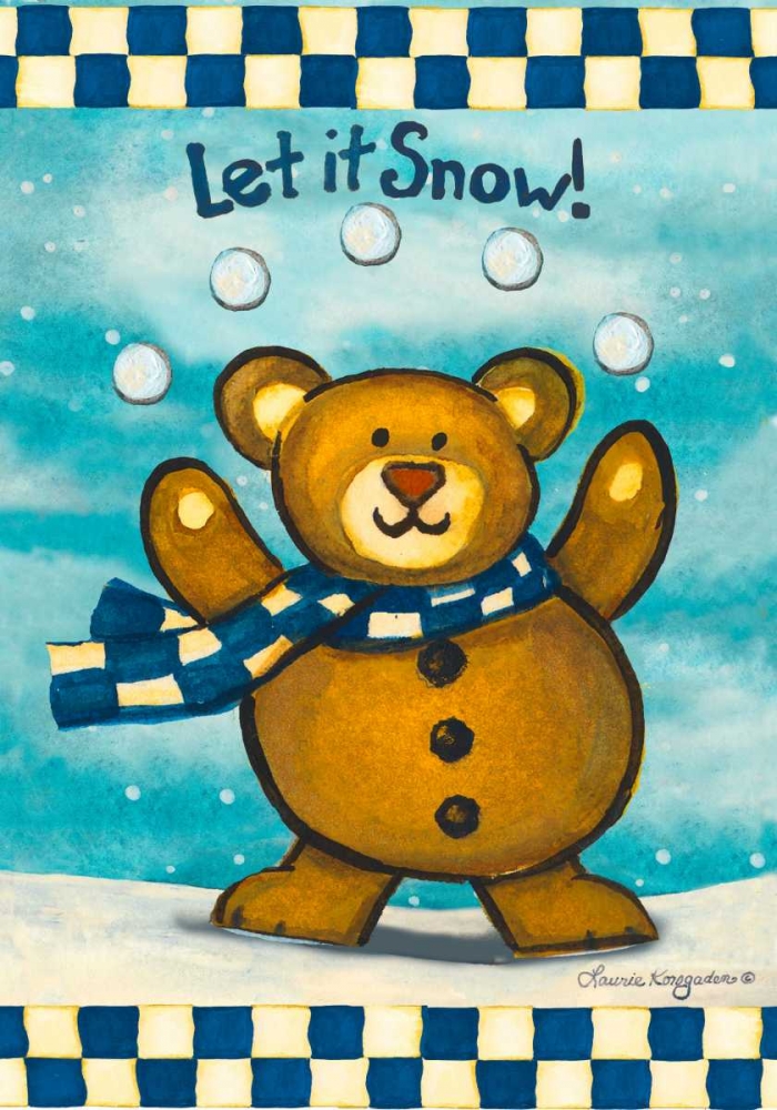 Let it Snow Bear art print by Laurie Korsgaden for $57.95 CAD