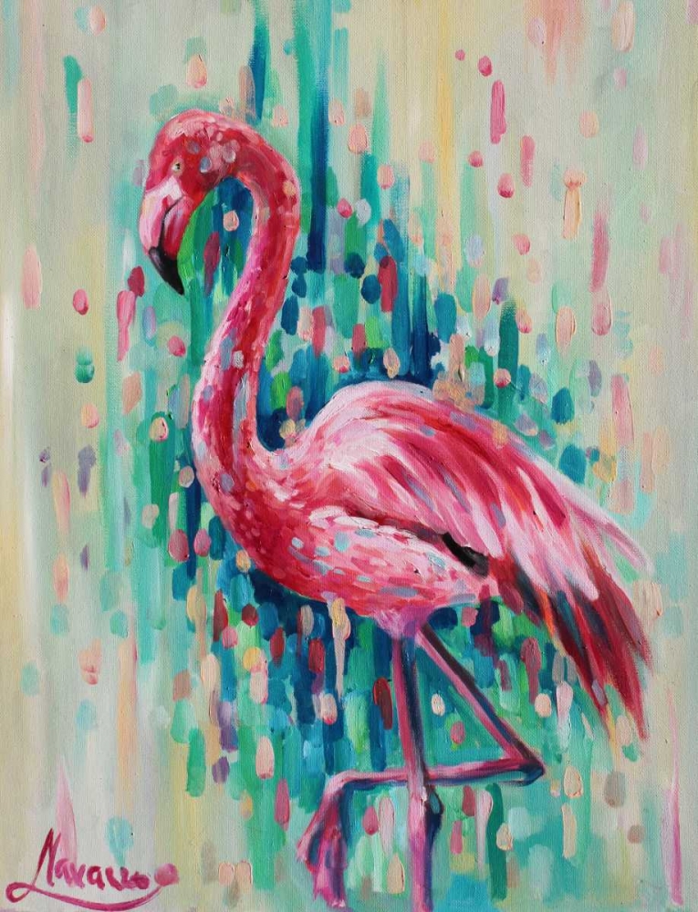 Flamingo Pose 1 art print by Lisa Colberg for $57.95 CAD