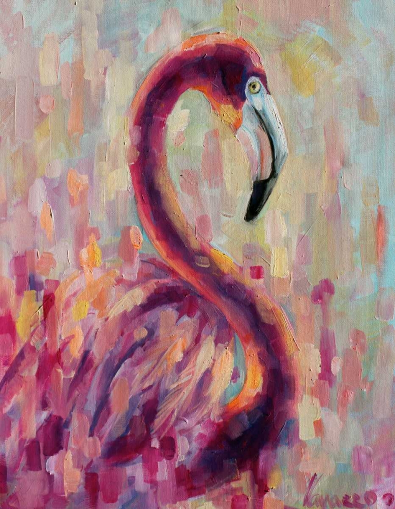 Flamingo Bliss 1 art print by Lisa Colberg for $57.95 CAD