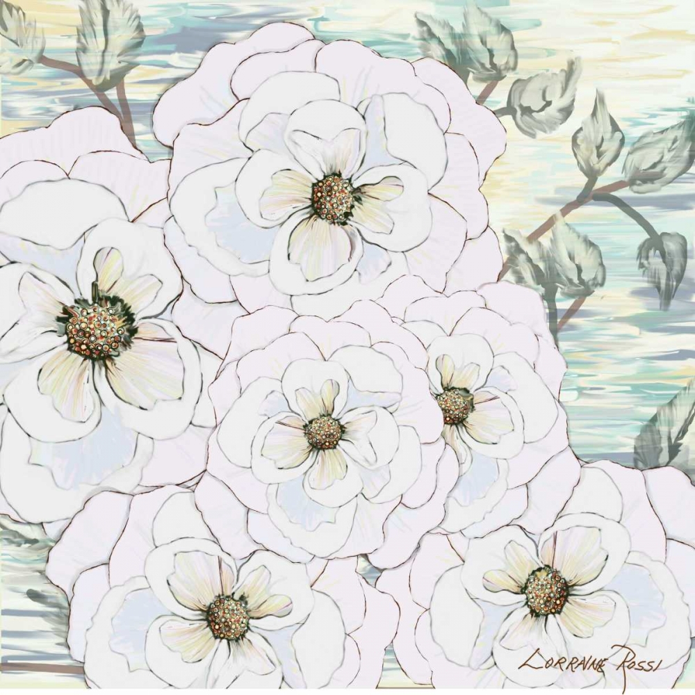 White Water Flowers 1 art print by Lorraine Rossi for $57.95 CAD