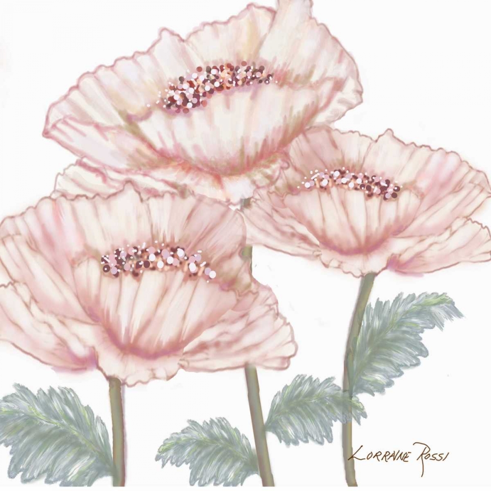 Pink Poppies 2 art print by Lorraine Rossi for $57.95 CAD