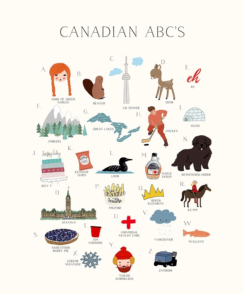 Canadian ABCs art print by Leah Straatsma for $57.95 CAD