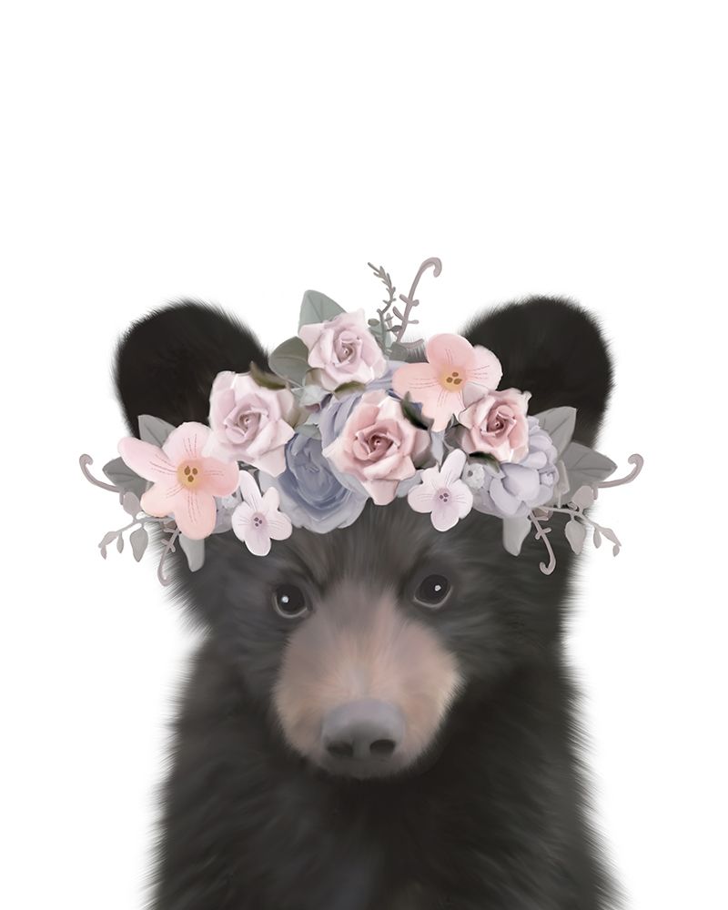 Floral Bear art print by Leah Straatsma for $57.95 CAD