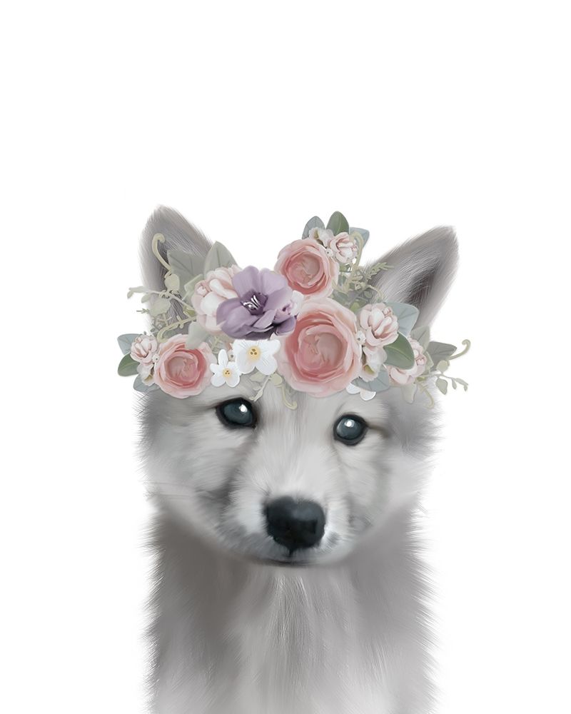 Floral Wolf art print by Leah Straatsma for $57.95 CAD