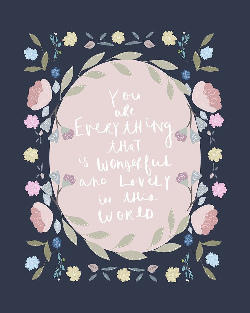 You Are Everything Navy art print by Leah Straatsma for $57.95 CAD