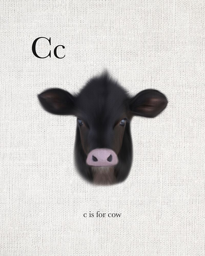 C is for Cow art print by Leah Straatsma for $57.95 CAD