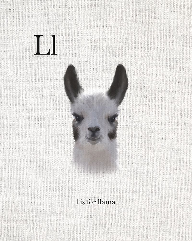 L is for Llama art print by Leah Straatsma for $57.95 CAD