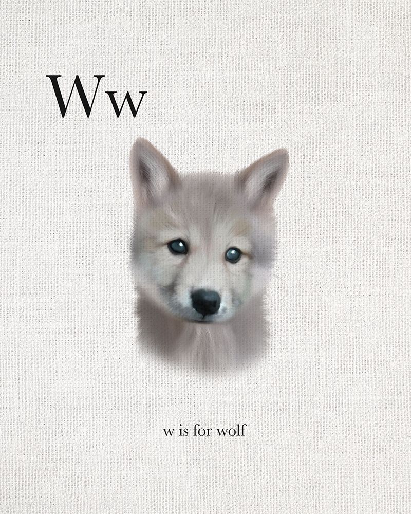 W is for Wolf art print by Leah Straatsma for $57.95 CAD