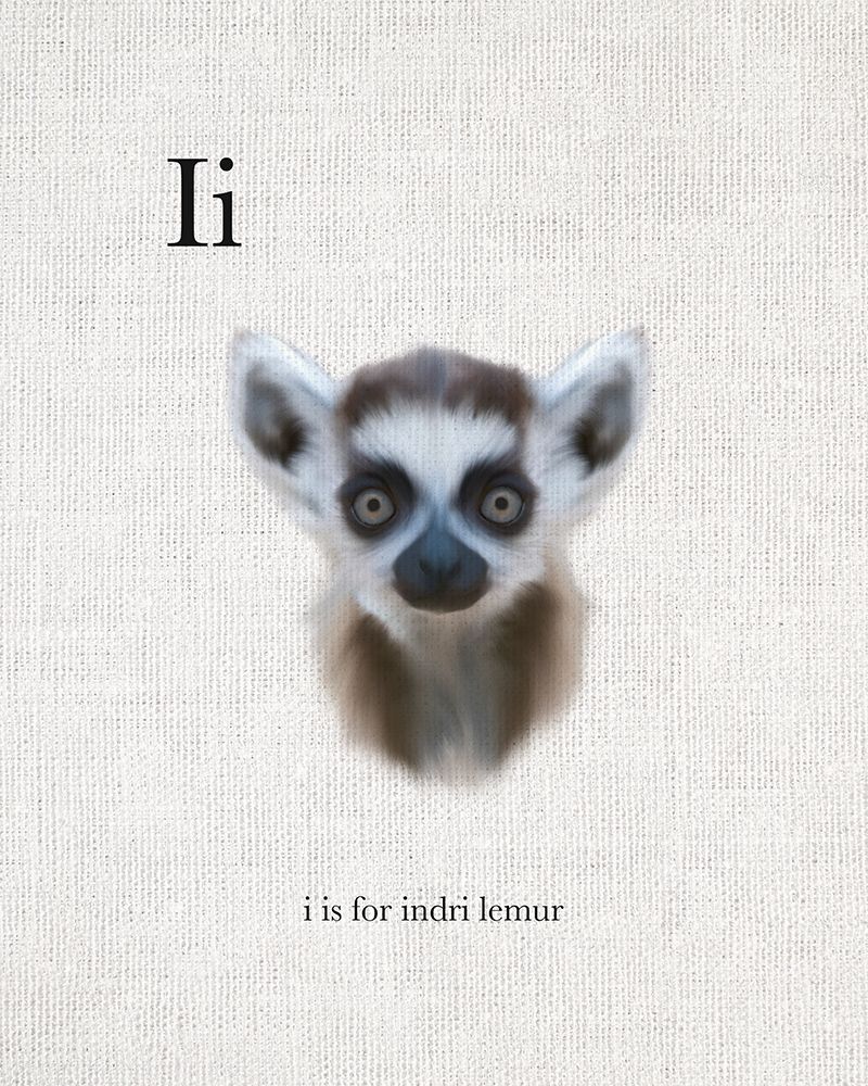 I is for Indri Lemur art print by Leah Straatsma for $57.95 CAD
