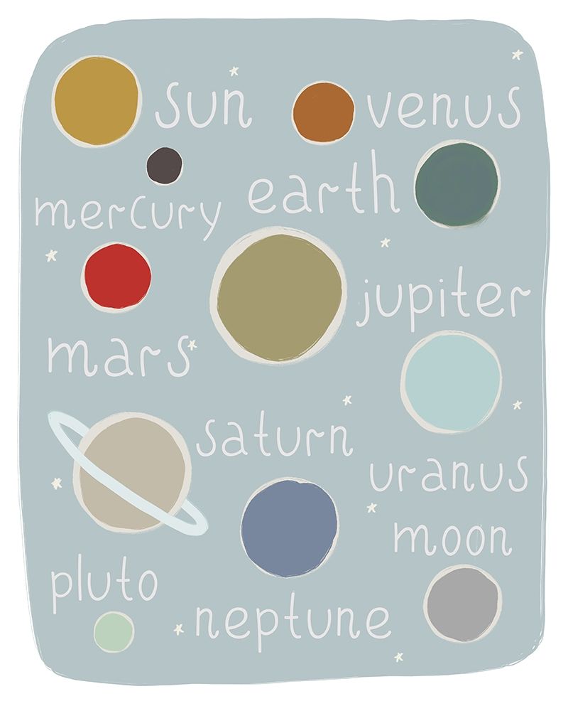 Planets Circles and Stars art print by Leah Straatsma for $57.95 CAD
