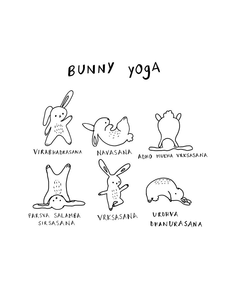 Bunny Yoga art print by Leah Straatsma for $57.95 CAD