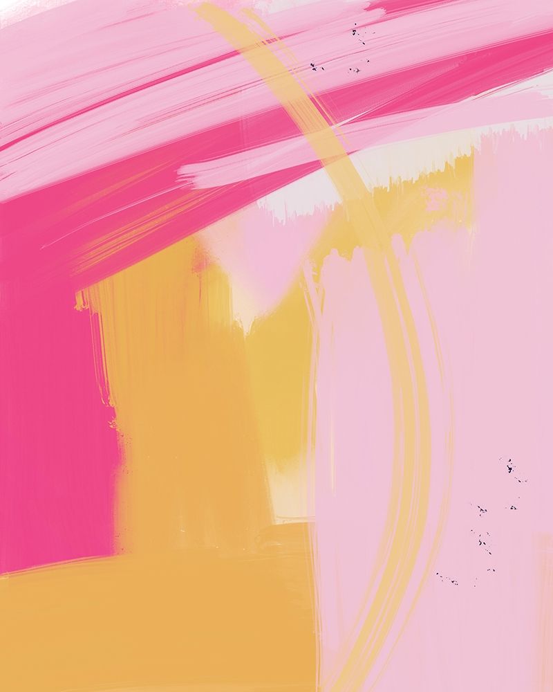 Pink and Yellow Abstract art print by Leah Straatsma for $57.95 CAD