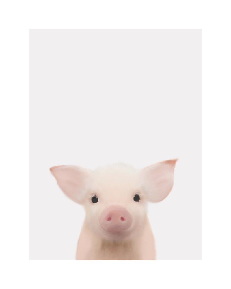 Piglet Face art print by Leah Straatsma for $57.95 CAD