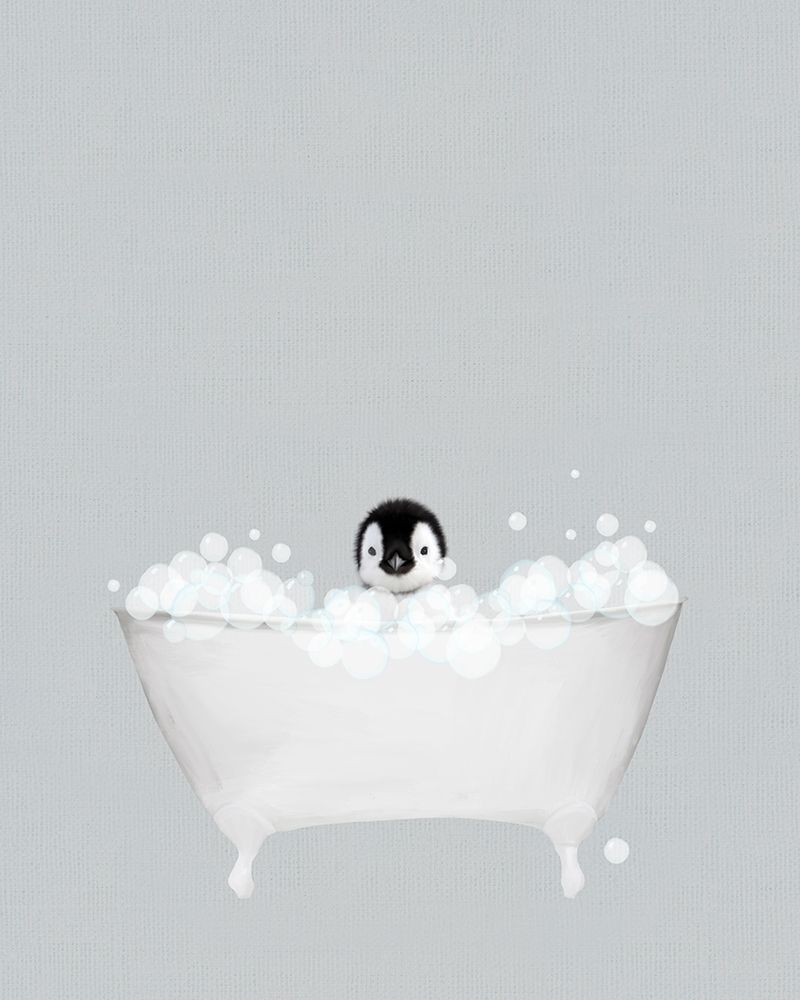 Penguin Blue Bath art print by Leah Straatsma for $57.95 CAD
