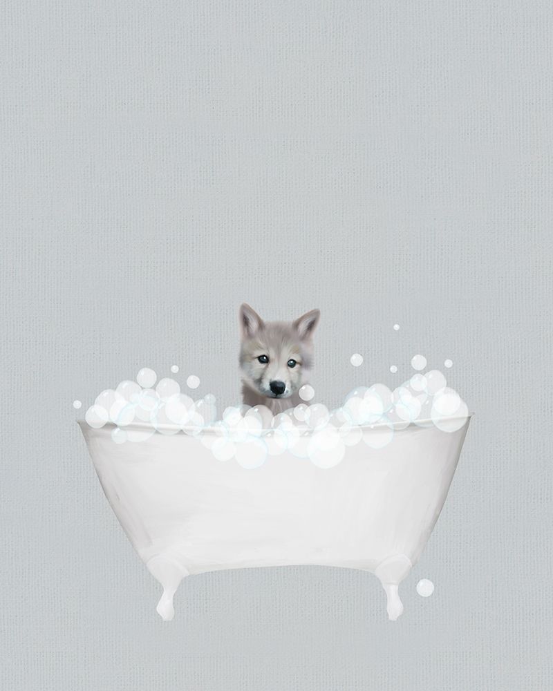 Wolf Blue Bath art print by Leah Straatsma for $57.95 CAD