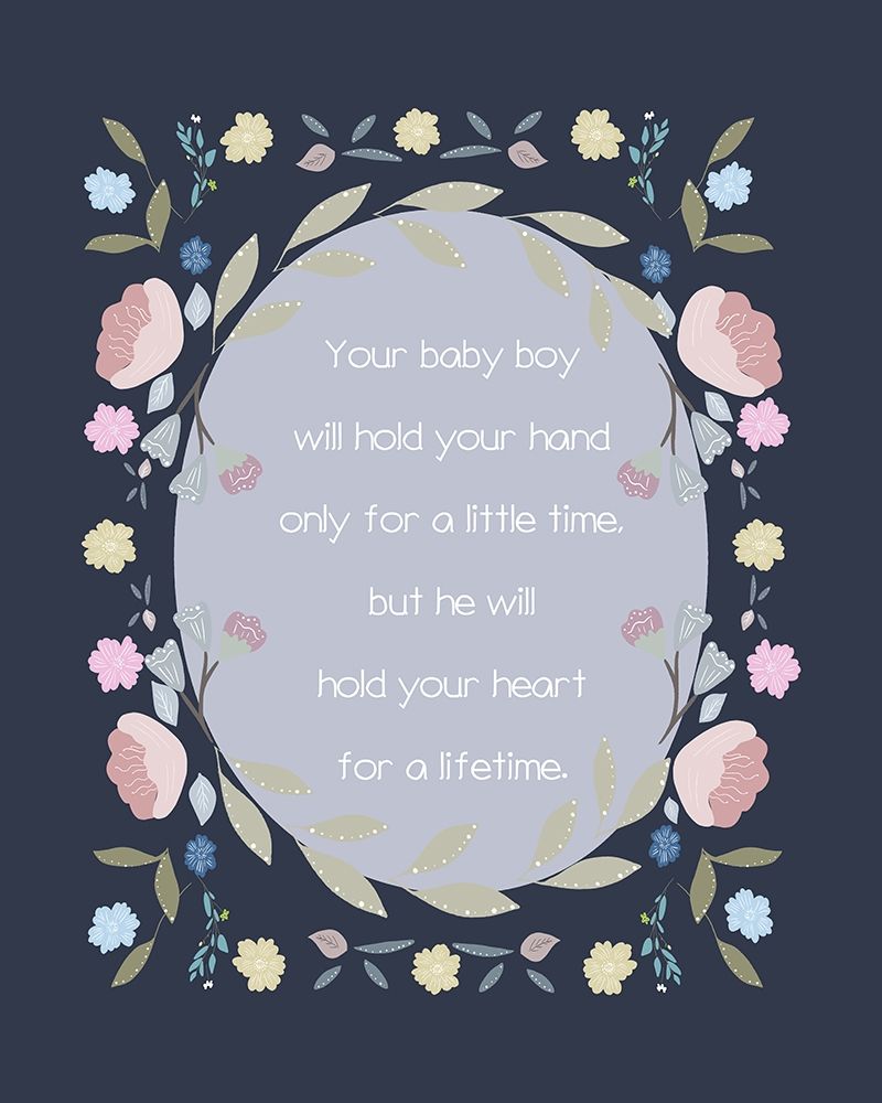 Baby Boy Hand Quote art print by Leah Straatsma for $57.95 CAD