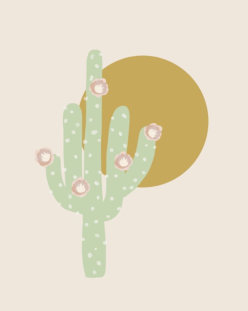 Cactus and Sun art print by Leah Straatsma for $57.95 CAD