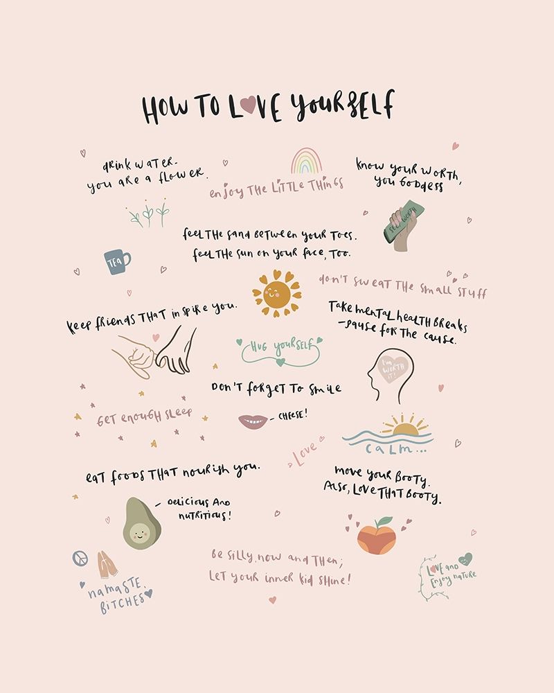 How To Love Yourself Blush 2. art print by Leah Straatsma for $57.95 CAD
