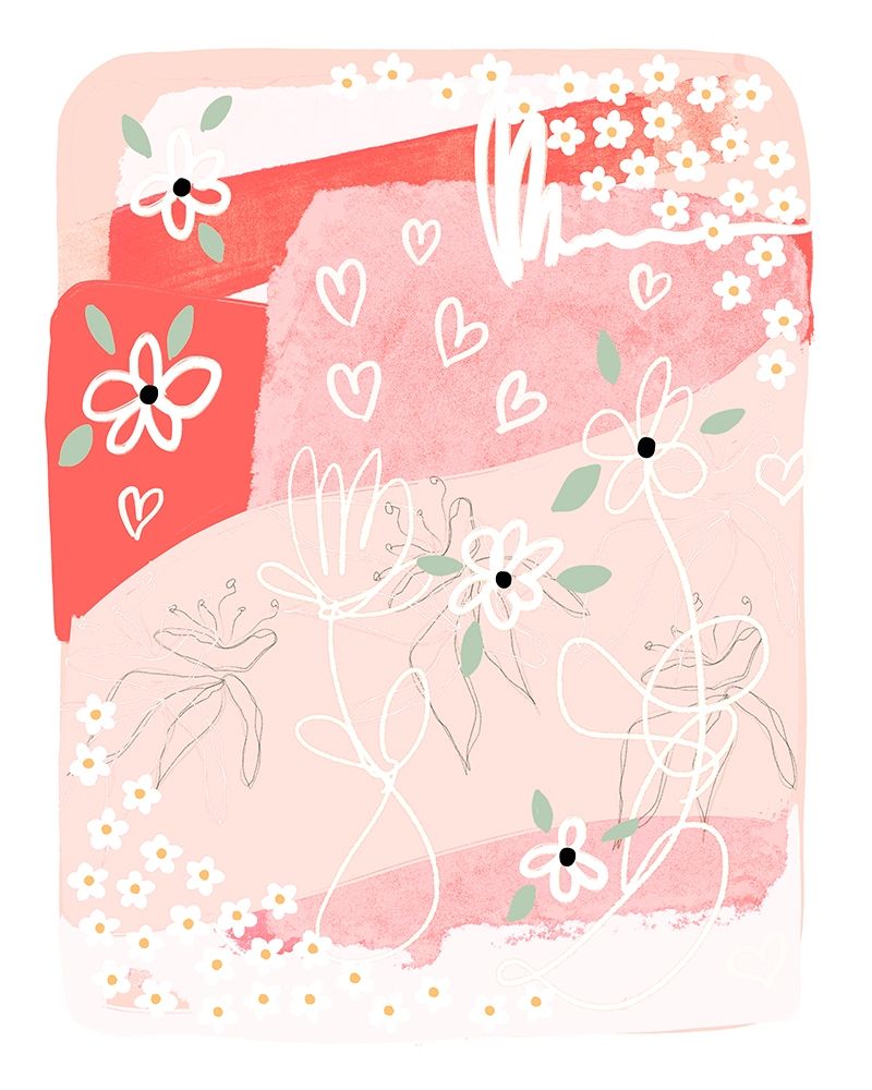 Abstract Floral Fun Bright art print by Leah Straatsma for $57.95 CAD