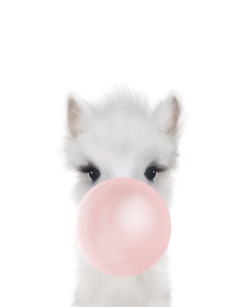 Alpaca Bubble Gum art print by Leah Straatsma for $57.95 CAD