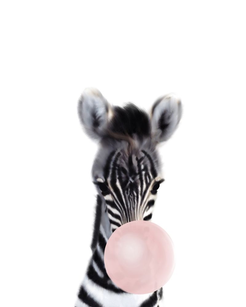 Baby Zebra Bubble Gum art print by Leah Straatsma for $57.95 CAD