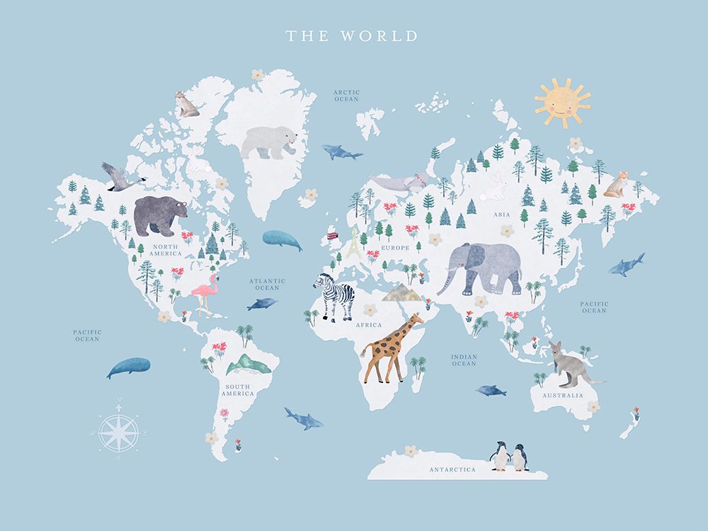 World Map 2 art print by Leah Straatsma for $57.95 CAD