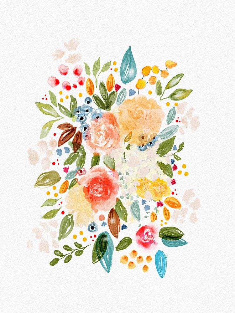 Watercolor Florals art print by Leah Straatsma for $57.95 CAD