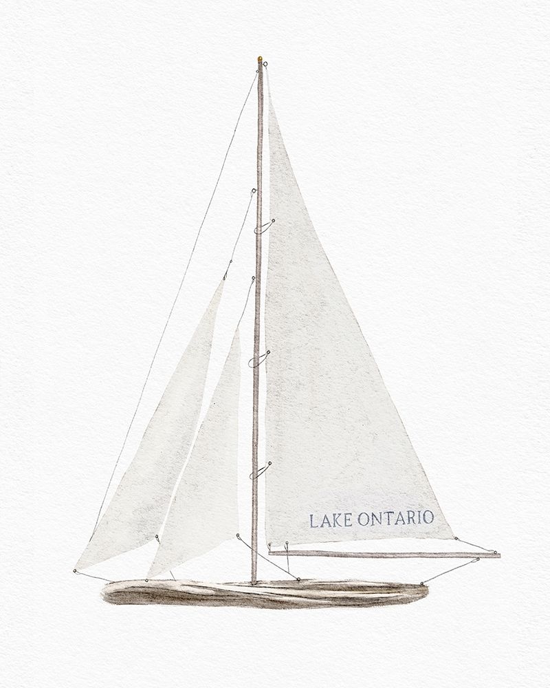 Lake Ontario Sailboat art print by Leah Straatsma for $57.95 CAD