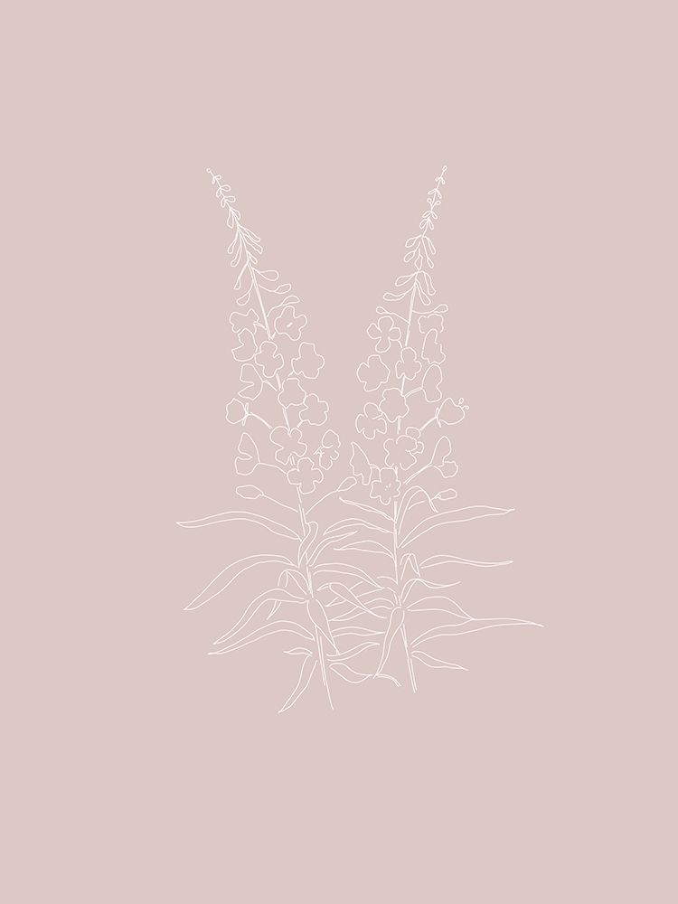 Line Wild Flowers Pink art print by Leah Straatsma for $57.95 CAD